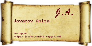 Jovanov Anita névjegykártya